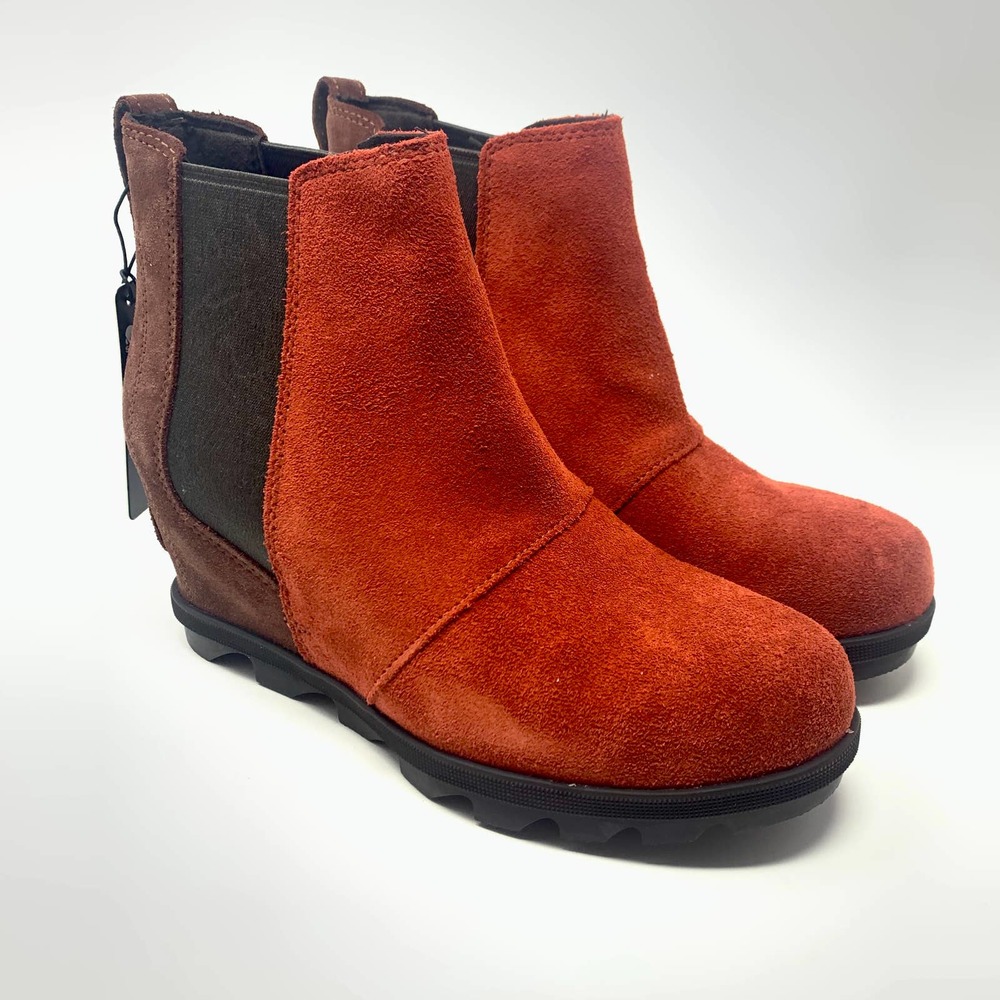Sorel Joan of Arctic Wedge II Chelsea Bootie Red - Picture 2 of 12